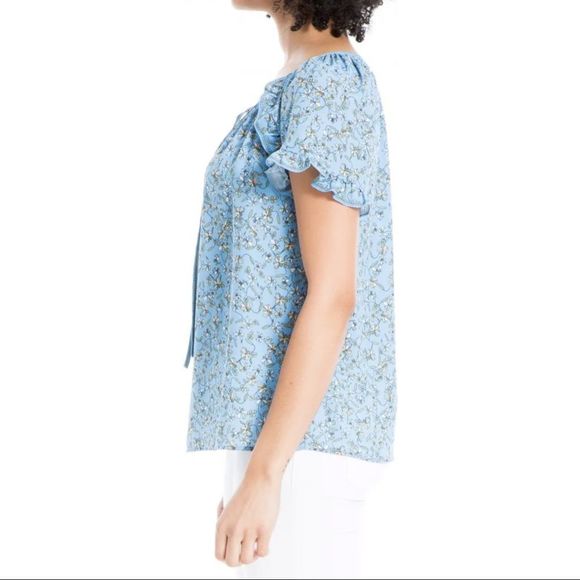 MAXSTUDIO Ruffle Tulip Sleeve Tie Front - Picture 3 of 4